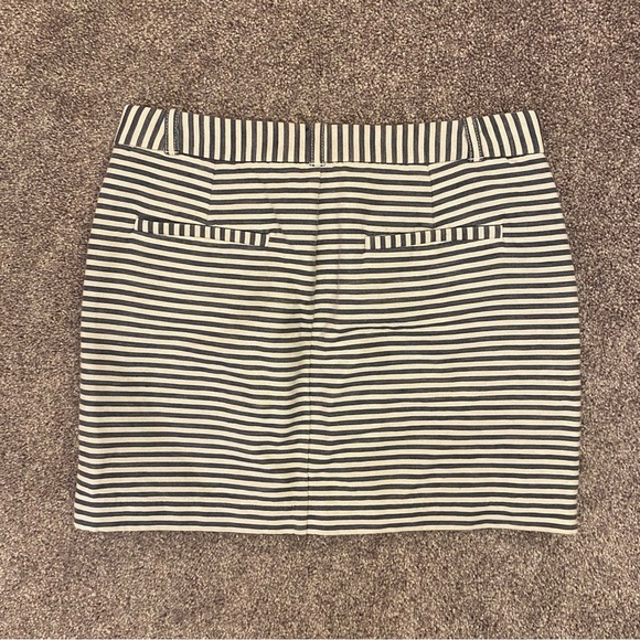 Madewell Women's Mini Skirt Size 4 Linen Blend Striped Pockets Front Closure GUC - Picture 6 of 12